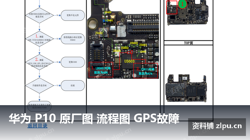 华为 P10 原厂图 流程图 GPS故障-资料铺