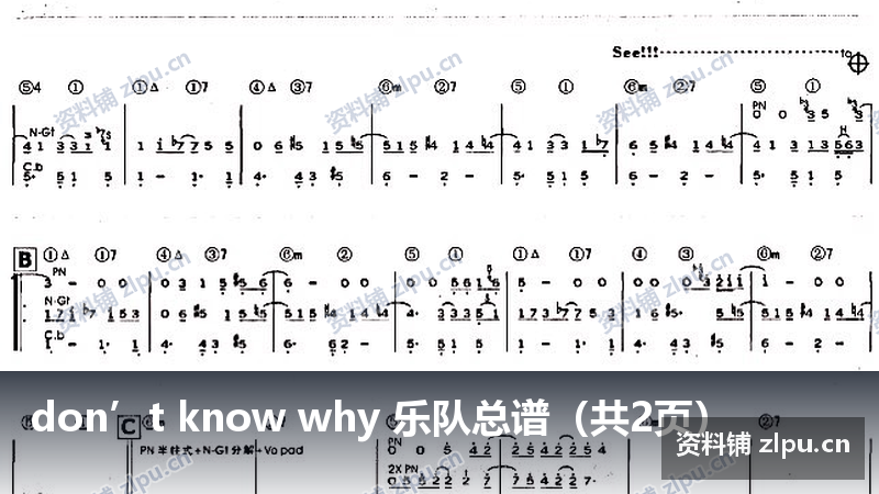 don’t know why 乐队总谱（共2页）-资料铺