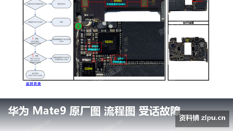 华为 Mate9 原厂图 流程图 受话故障-资料铺