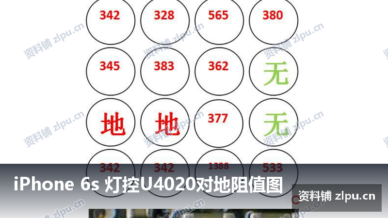 iPhone 6s 灯控U4020对地阻值图-资料铺