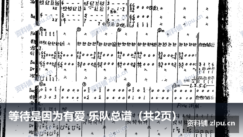 等待是因为有爱 乐队总谱（共2页）-资料铺
