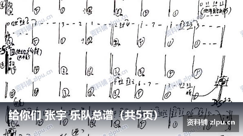 给你们 张宇 乐队总谱(共5页)-资料铺