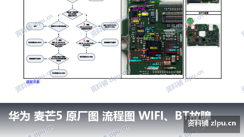 华为 麦芒5 原厂图 流程图 WIFI、BT故障-资料铺