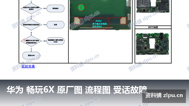 华为 畅玩6X 原厂图 流程图 受话故障-资料铺