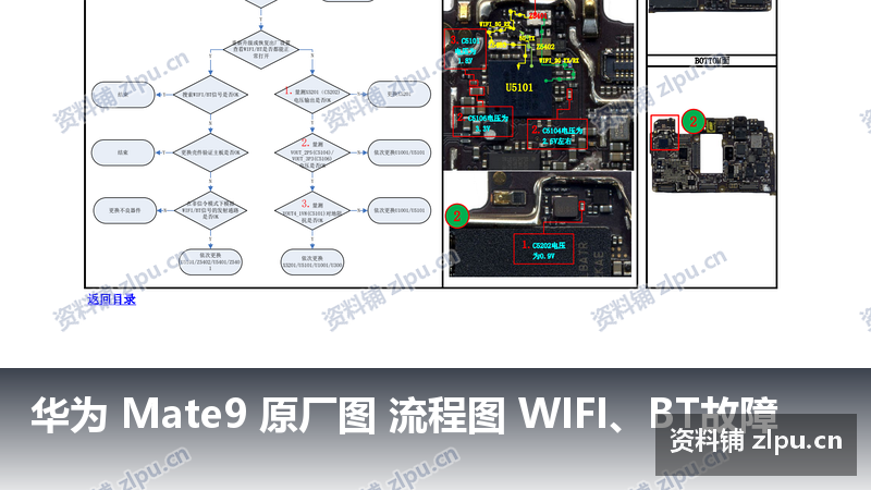 华为 Mate9 原厂图 流程图 WIFI、BT故障-资料铺