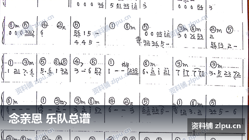 念亲恩 乐队总谱-资料铺