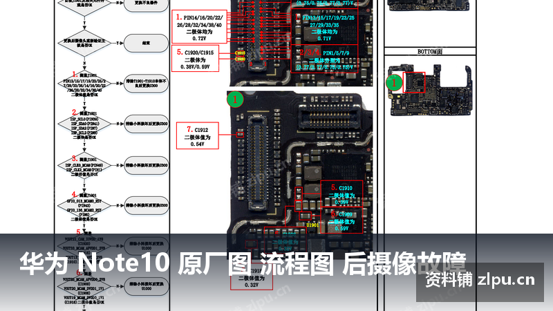 华为 Note10 原厂图 流程图 后摄像故障-资料铺
