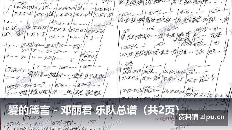 爱的箴言 - 邓丽君 乐队总谱（共2页）-资料铺