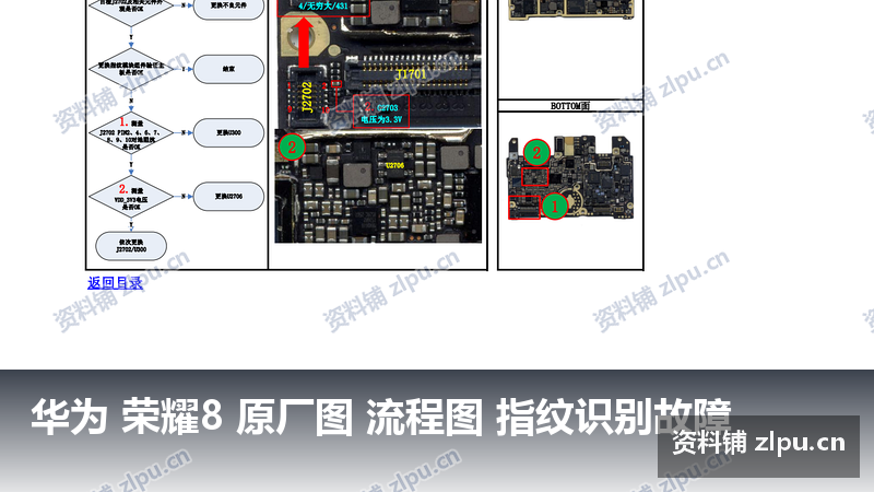 华为 荣耀8 原厂图 流程图 指纹识别故障-资料铺