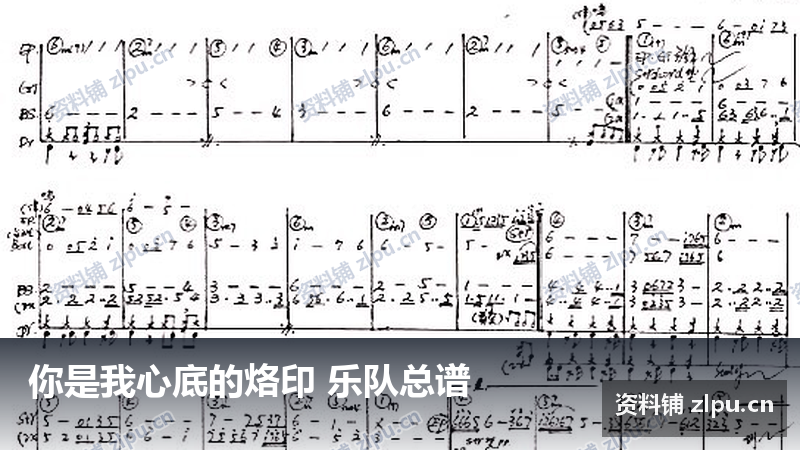你是我心底的烙印 乐队总谱-资料铺