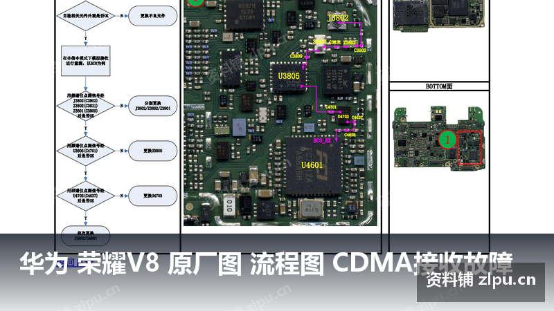 华为 荣耀V8 原厂图 流程图 CDMA接收故障-资料铺