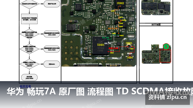 华为 畅玩7A 原厂图 流程图 TD SCDMA接收故障-资料铺