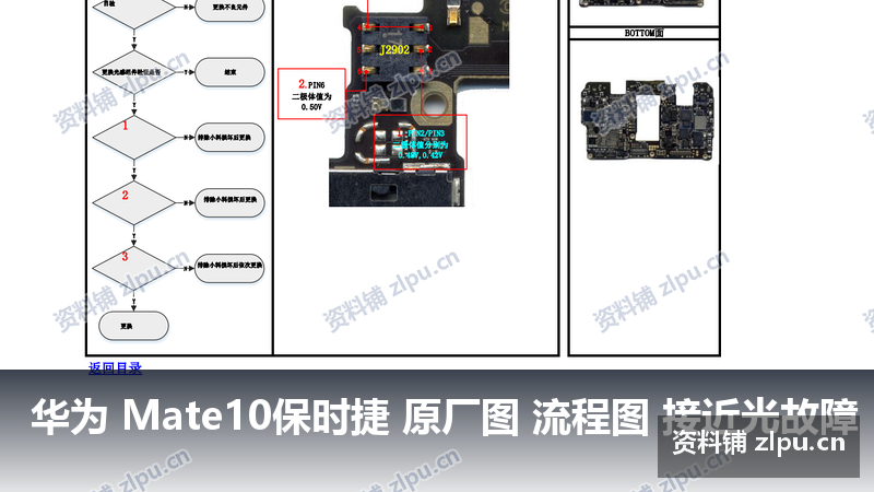 华为 Mate10保时捷 原厂图 流程图 接近光故障-资料铺
