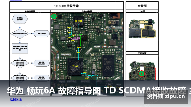 华为 畅玩6A 故障指导图 TD SCDMA接收故障 主板原理图-资料铺