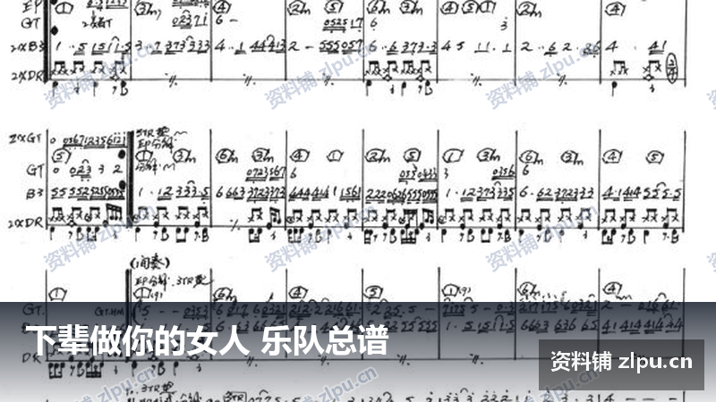下辈做你的女人 乐队总谱-资料铺