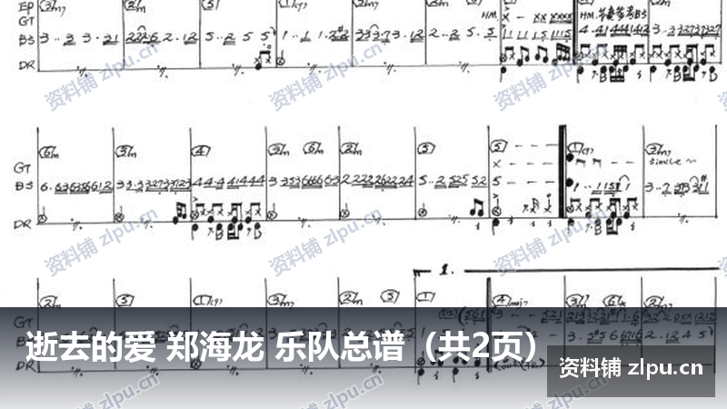 逝去的爱 郑海龙 乐队总谱(共2页)-资料铺