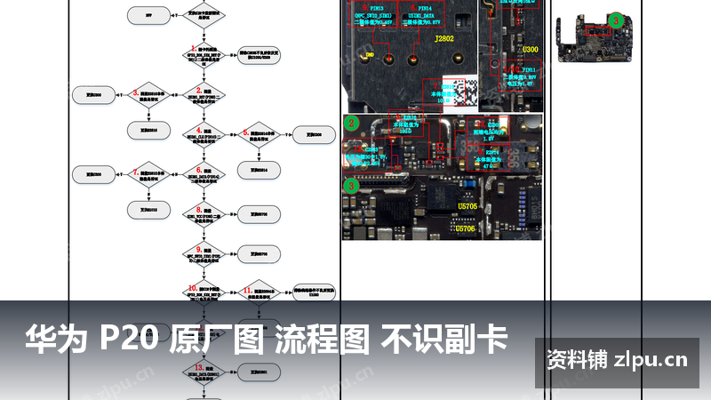 华为 P20 原厂图 流程图 不识副卡-资料铺