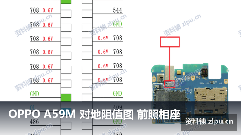 OPPO A59M 对地阻值图 前照相座-资料铺