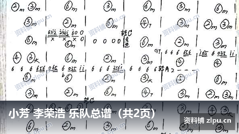 小芳 李荣浩 乐队总谱(共2页)-资料铺