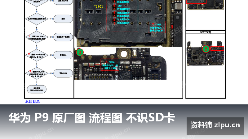 华为 P9 原厂图 流程图 不识SD卡-资料铺