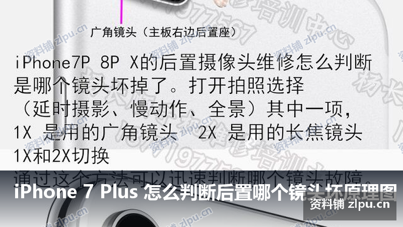 iPhone 7 Plus 怎么判断后置哪个镜头坏原理图-资料铺