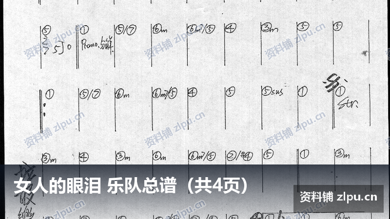 女人的眼泪 乐队总谱（共4页）-资料铺