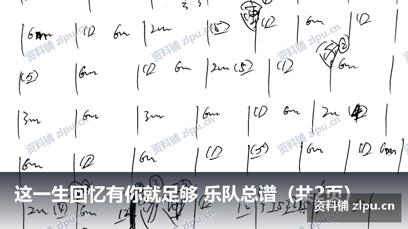 这一生回忆有你就足够 乐队总谱(共2页)-资料铺