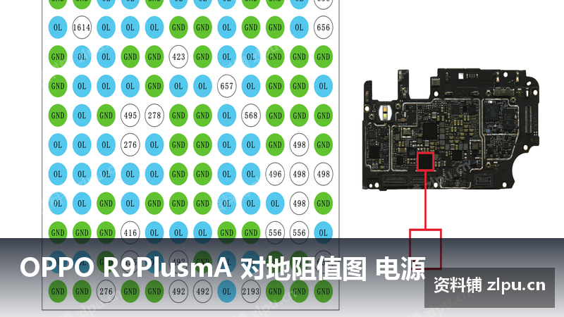 OPPO R9PlusmA 对地阻值图 电源-资料铺