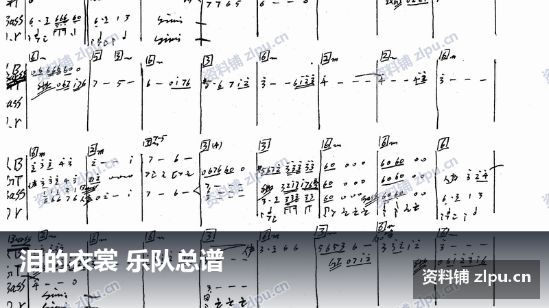 泪的衣裳 乐队总谱-资料铺