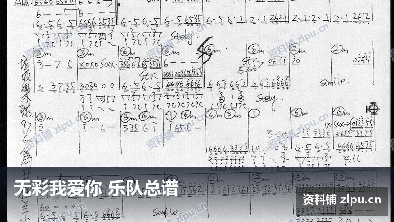 无彩我爱你 乐队总谱-资料铺
