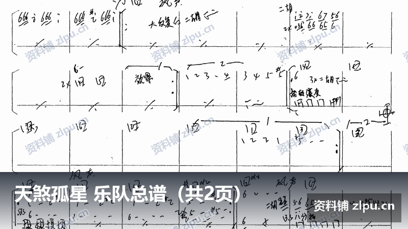 天煞孤星 乐队总谱（共2页）-资料铺