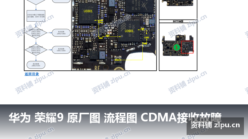 华为 荣耀9 原厂图 流程图 CDMA接收故障-资料铺