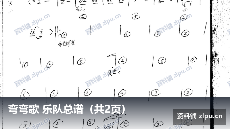 弯弯歌 乐队总谱(共2页)-资料铺