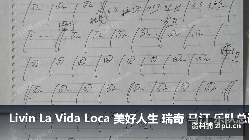 Livin La Vida Loca 美好人生 瑞奇 马汀 乐队总谱(共2页)-资料铺