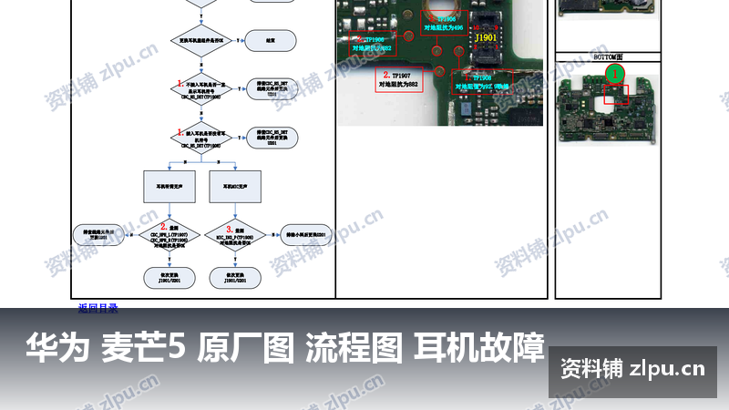 华为 麦芒5 原厂图 流程图 耳机故障-资料铺