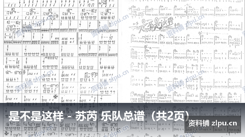 是不是这样 – 苏芮 乐队总谱(共2页)插图 是不是这样 - 苏芮 乐队总谱(共2页)