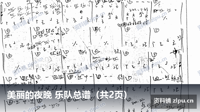 美丽的夜晚 乐队总谱（共2页）-资料铺