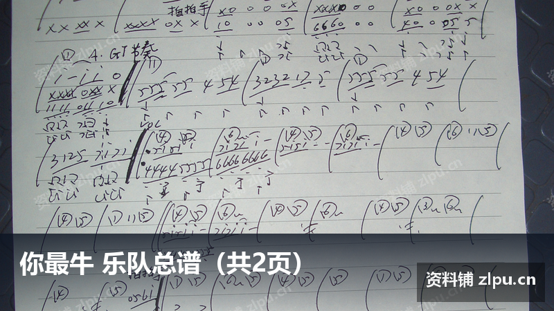 你最牛 乐队总谱（共2页）-资料铺