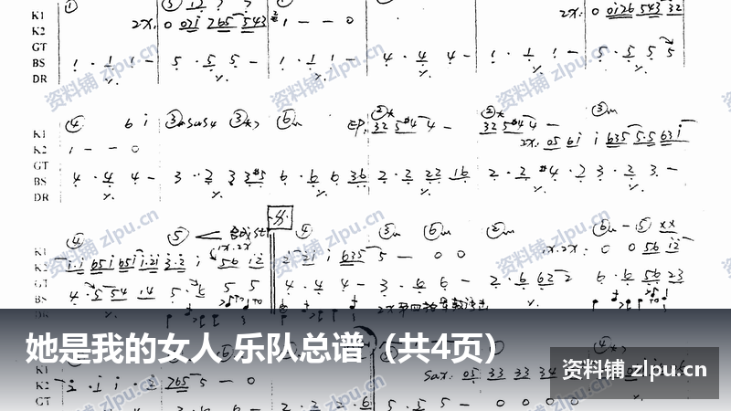她是我的女人 乐队总谱（共4页）-资料铺