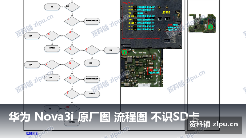 华为 Nova3i 原厂图 流程图 不识SD卡-资料铺