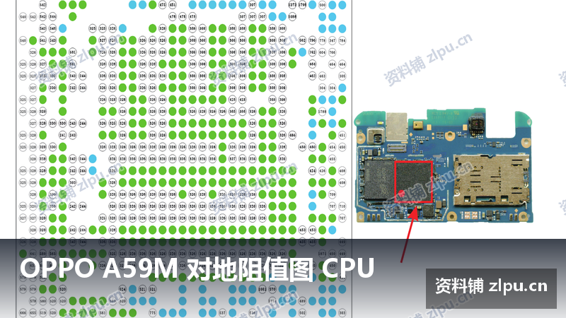 OPPO A59M 对地阻值图 CPU插图 OPPO A59M 对地阻值图 CPU