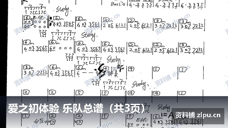 爱之初体验 乐队总谱(共3页)-资料铺