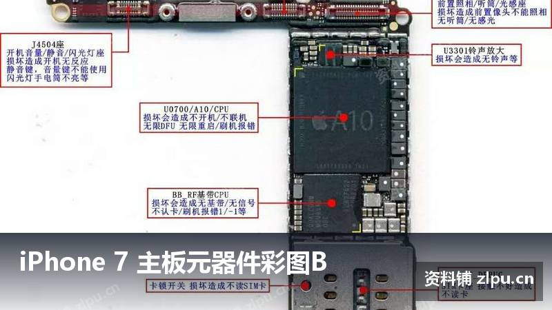 iPhone 7 主板元器件彩图B插图 iPhone 7 主板元器件彩图B