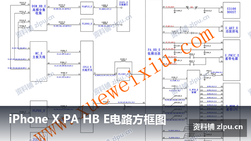 iPhone X PA HB E电路方框图-资料铺