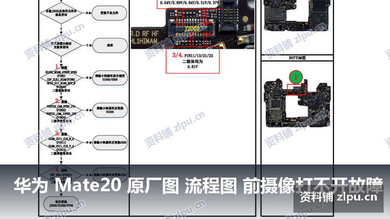 华为 Mate20 原厂图 流程图 前摄像打不开故障-资料铺