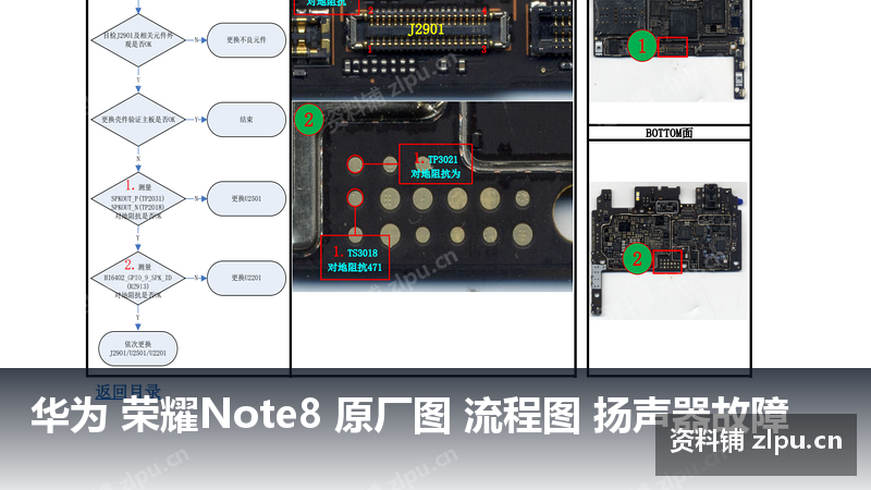 华为 荣耀Note8 原厂图 流程图 扬声器故障插图 华为 荣耀Note8 原厂图 流程图 扬声器故障