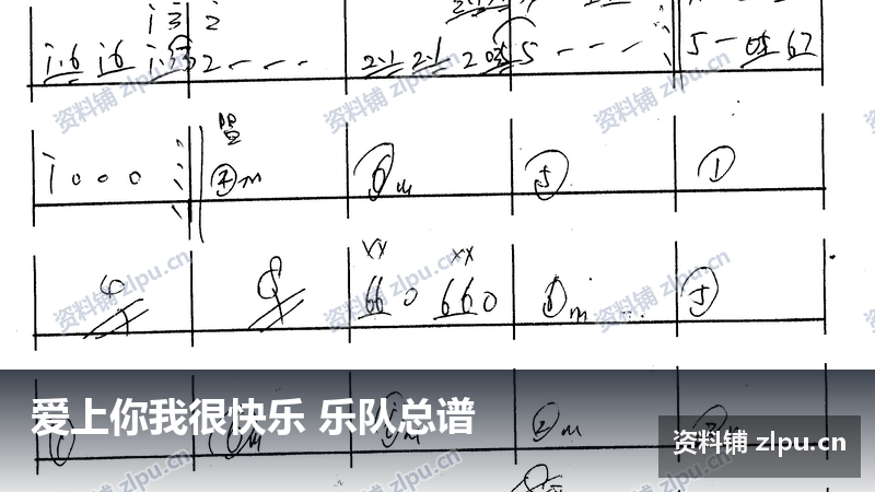 爱上你我很快乐 乐队总谱-资料铺