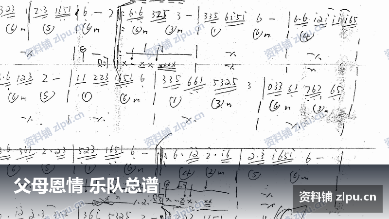 父母恩情 乐队总谱-资料铺