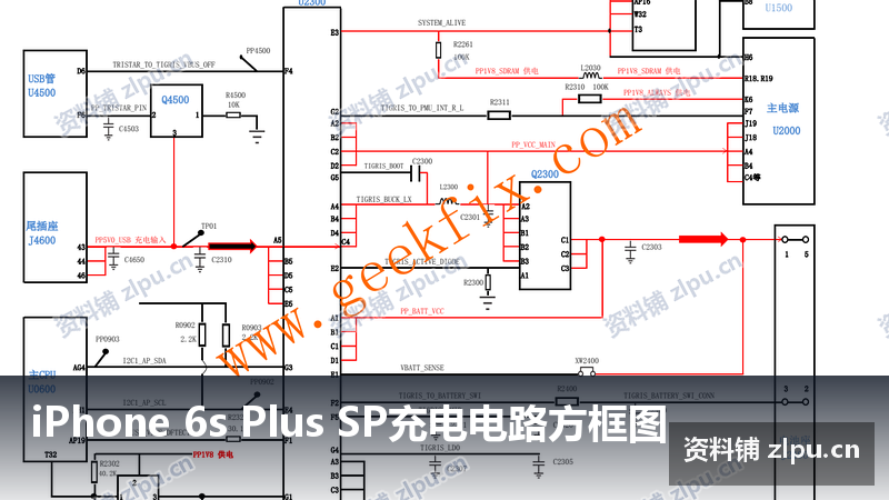 iPhone 6s Plus SP充电电路方框图插图 iPhone 6s Plus SP充电电路方框图