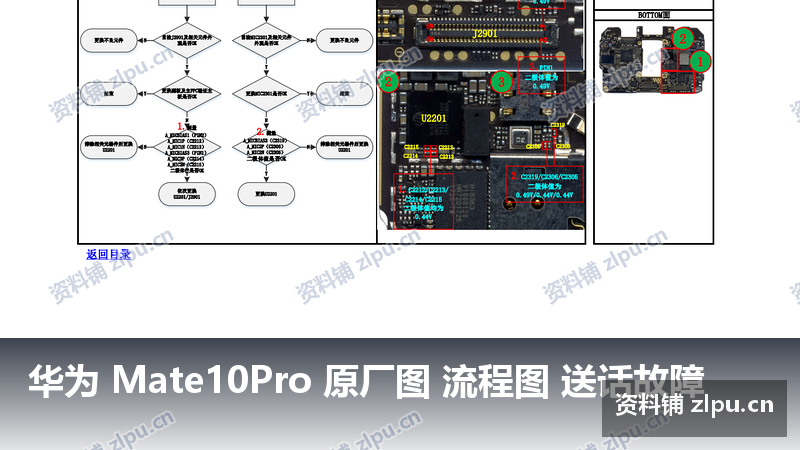 华为 Mate10Pro 原厂图 流程图 送话故障-资料铺